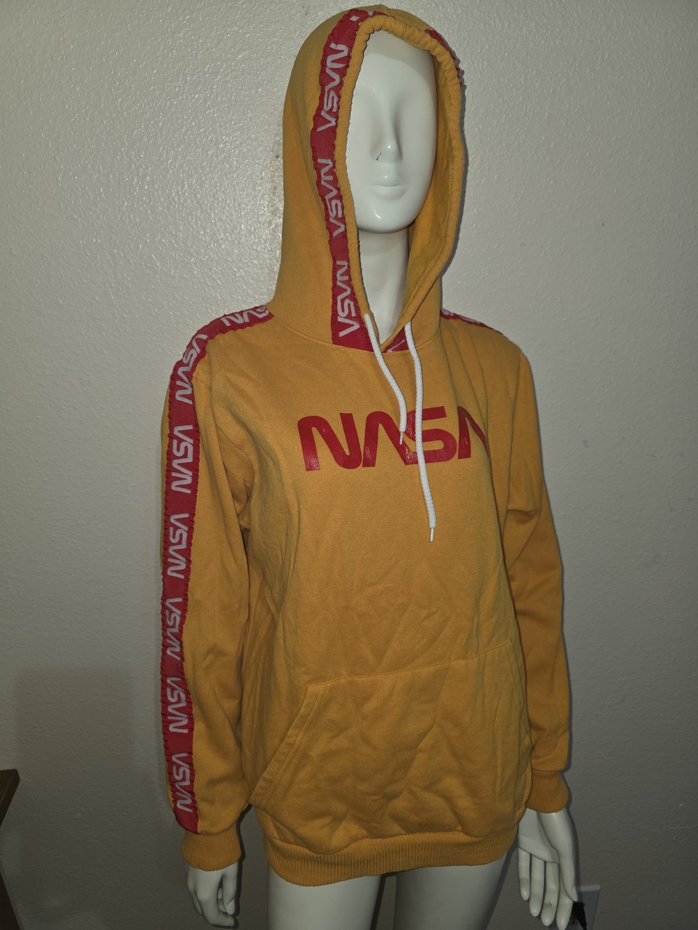 NASA Mustard Yellow Graphic Pullover Hoodie